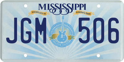 MS license plate JGM506