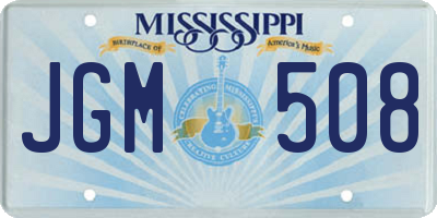 MS license plate JGM508