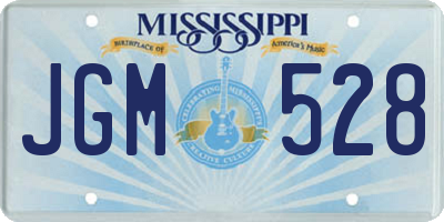 MS license plate JGM528