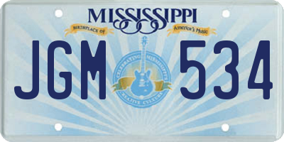 MS license plate JGM534