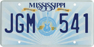 MS license plate JGM541