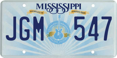 MS license plate JGM547