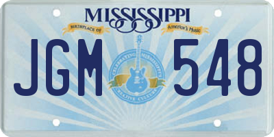 MS license plate JGM548