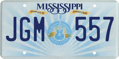 MS license plate JGM557