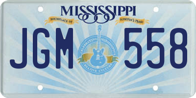 MS license plate JGM558