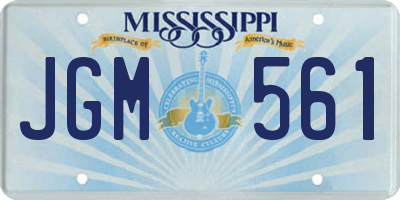 MS license plate JGM561