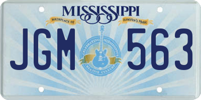 MS license plate JGM563