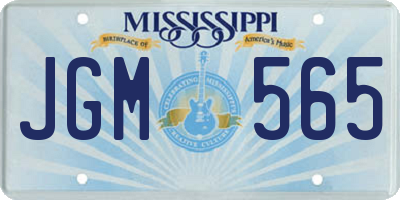 MS license plate JGM565