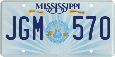 MS license plate JGM570