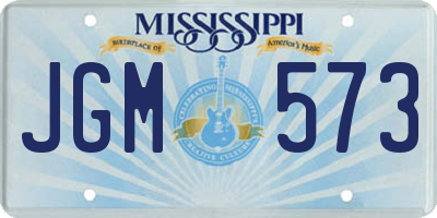 MS license plate JGM573