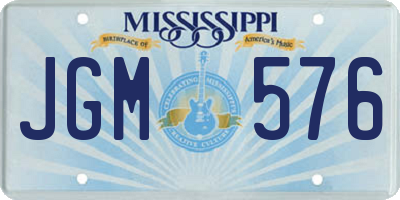 MS license plate JGM576