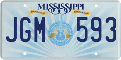 MS license plate JGM593