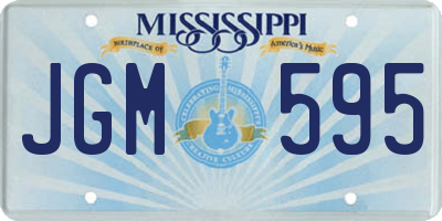 MS license plate JGM595