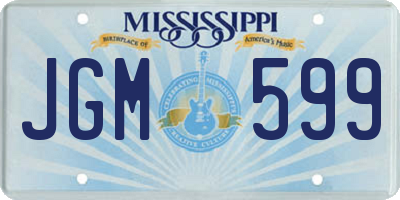 MS license plate JGM599