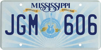 MS license plate JGM606