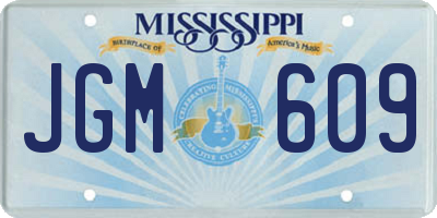 MS license plate JGM609