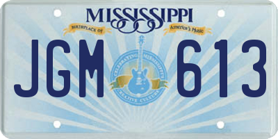 MS license plate JGM613