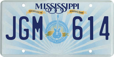 MS license plate JGM614