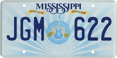 MS license plate JGM622