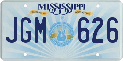 MS license plate JGM626