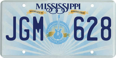 MS license plate JGM628
