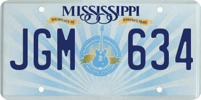 MS license plate JGM634