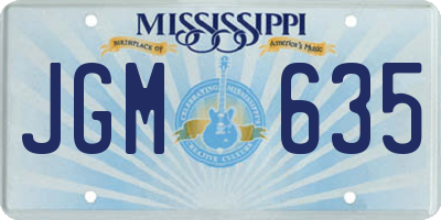 MS license plate JGM635