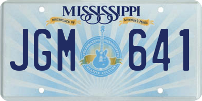 MS license plate JGM641
