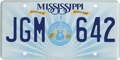 MS license plate JGM642