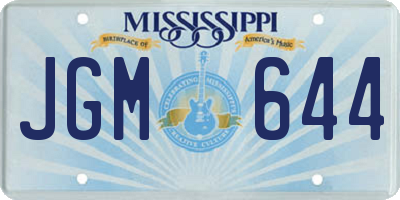 MS license plate JGM644