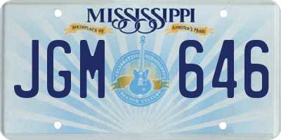 MS license plate JGM646