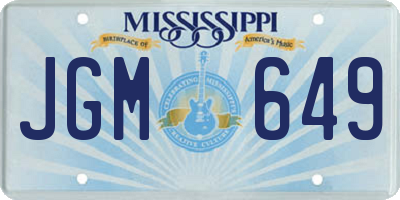 MS license plate JGM649