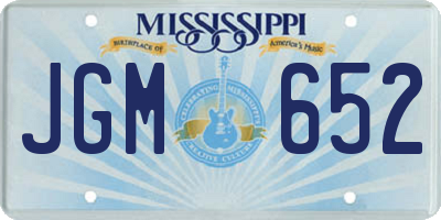 MS license plate JGM652