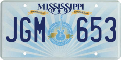 MS license plate JGM653