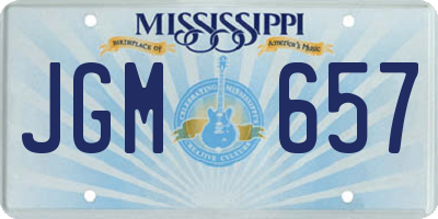 MS license plate JGM657