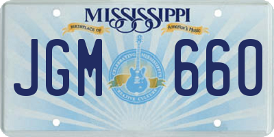 MS license plate JGM660