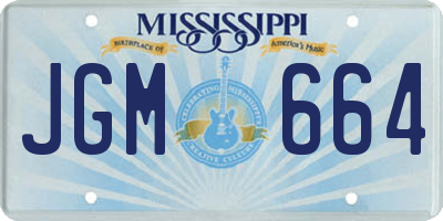 MS license plate JGM664