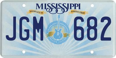 MS license plate JGM682