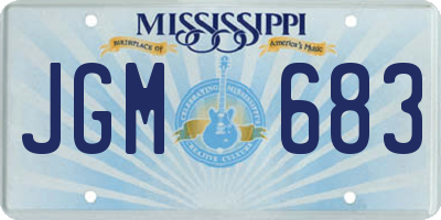 MS license plate JGM683