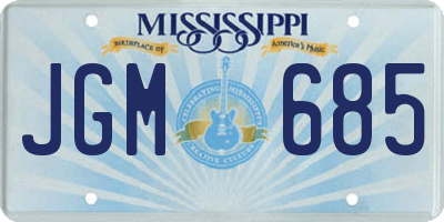 MS license plate JGM685