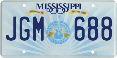 MS license plate JGM688