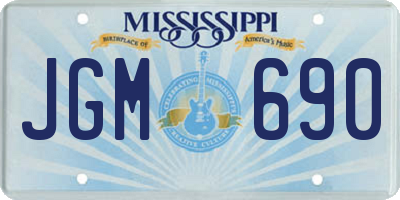 MS license plate JGM690
