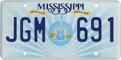 MS license plate JGM691