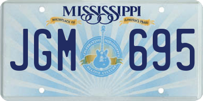 MS license plate JGM695