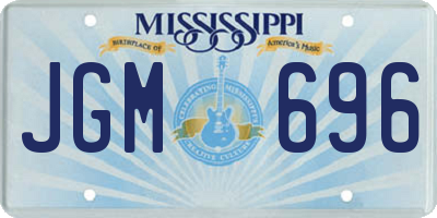 MS license plate JGM696