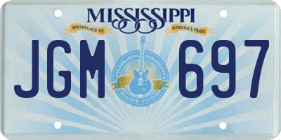 MS license plate JGM697