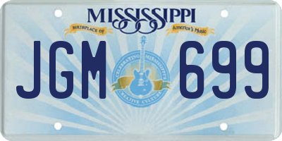 MS license plate JGM699