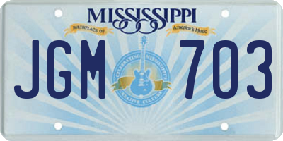 MS license plate JGM703