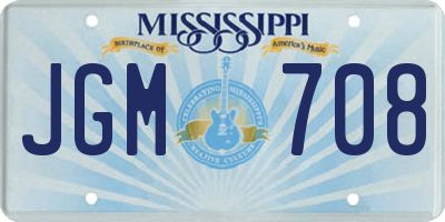MS license plate JGM708