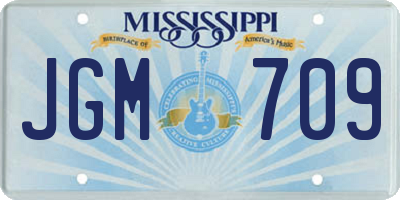 MS license plate JGM709